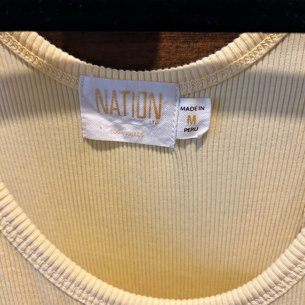 Nation LTD Frannie midi popcorn yellow dress